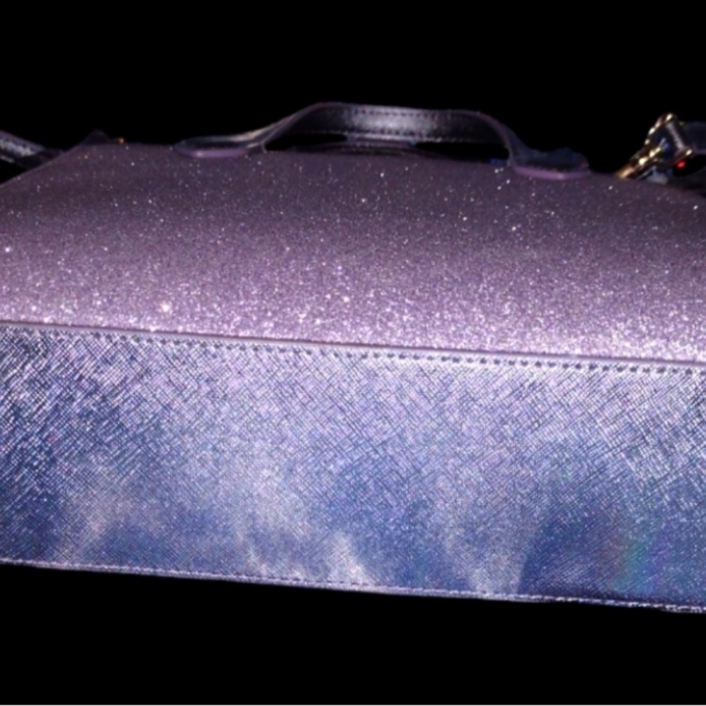 Kate spade tinsel glitter  saffiano leather Lavender Handbag crossbody  NWOT - Picture 6 of 11